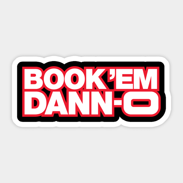 Book 'Em Danno Sticker by fozzilized